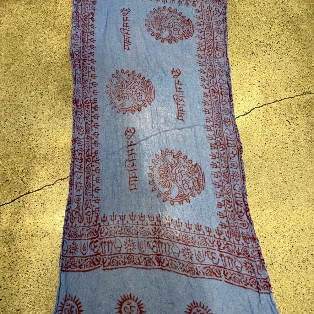 light blue cotton prayer shawl - Picture 3 of 6